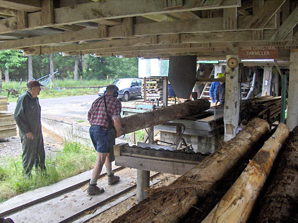Log through the sawmill