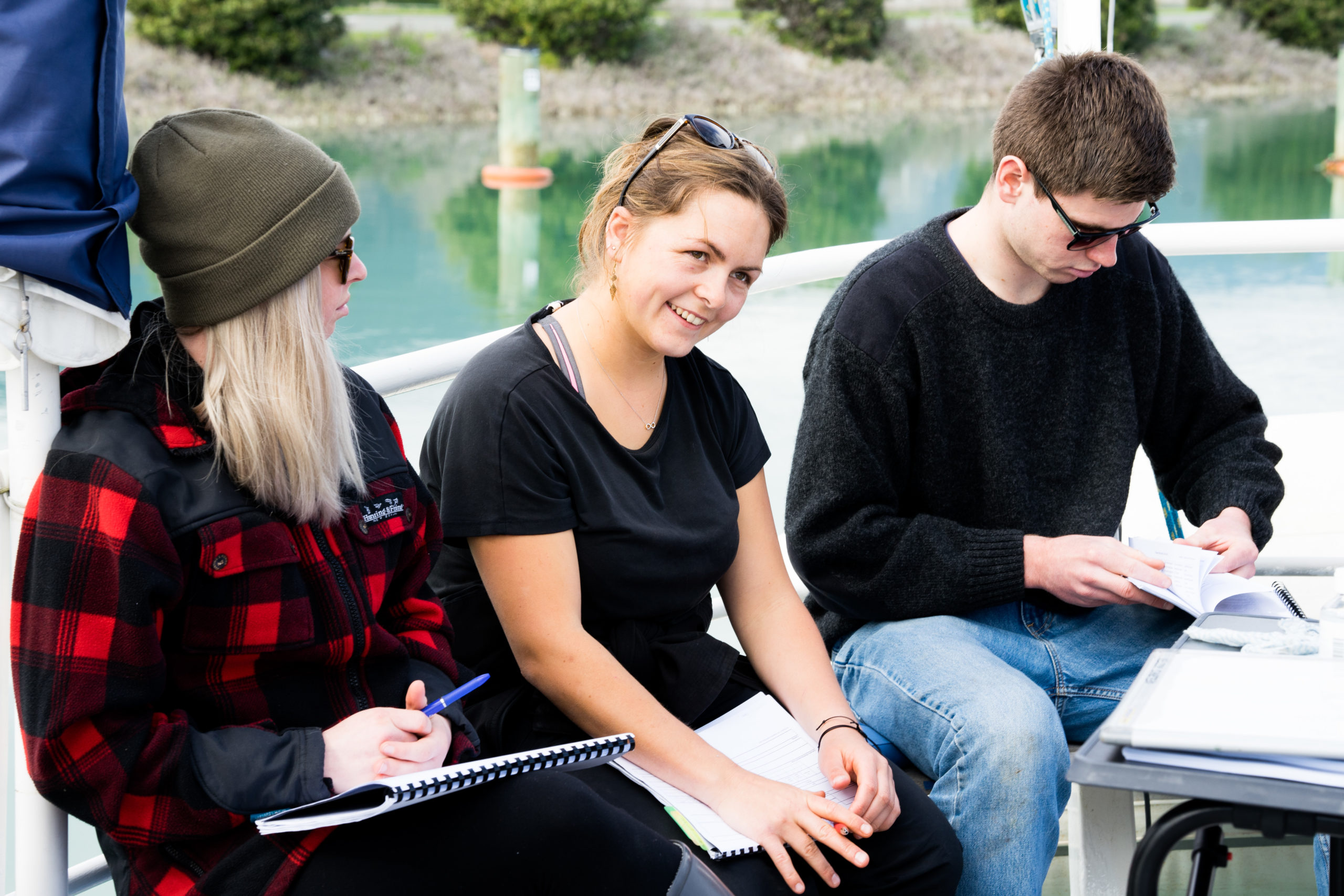Students preparing for their skipper training course