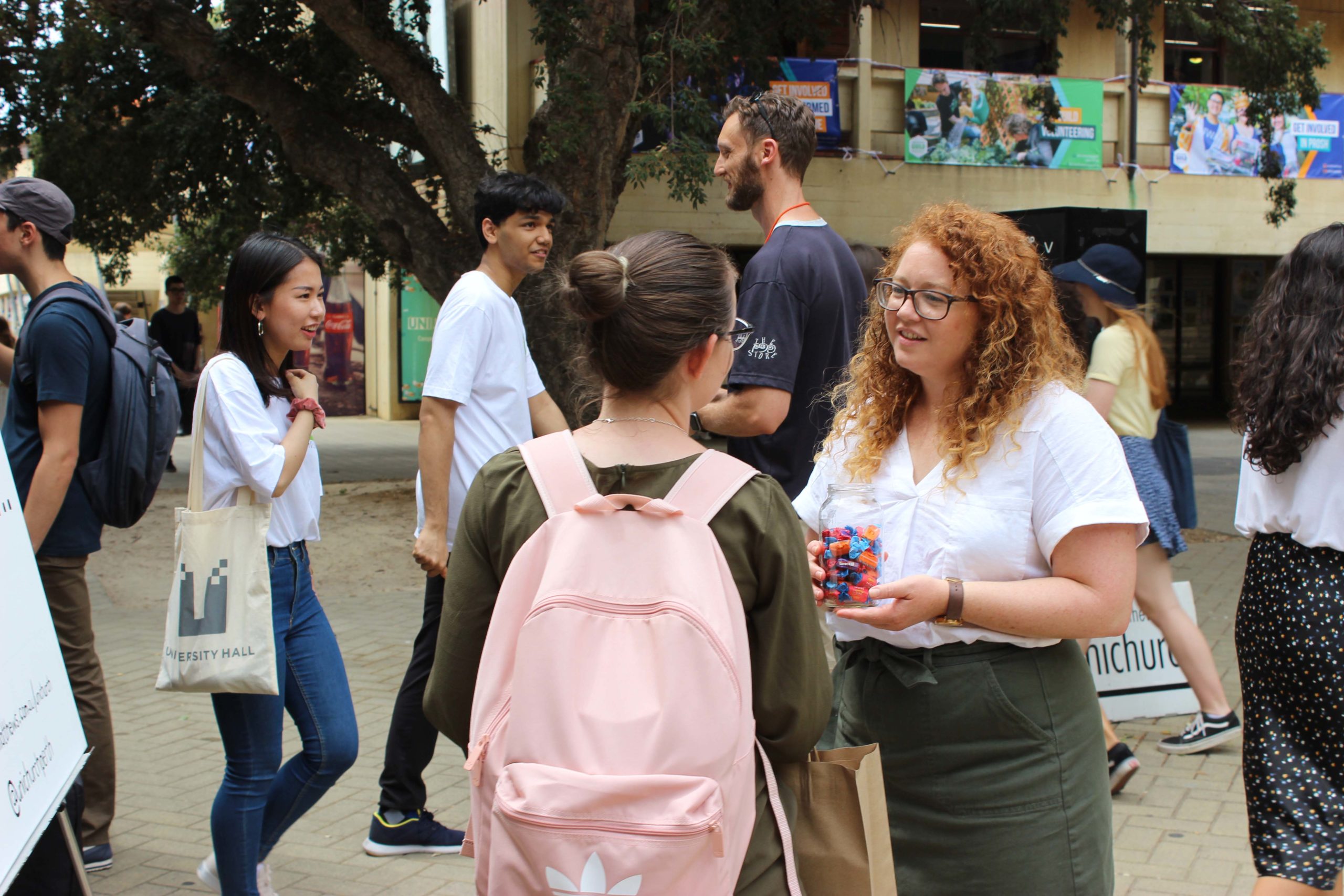 Conversations on campus at UWA Open Day