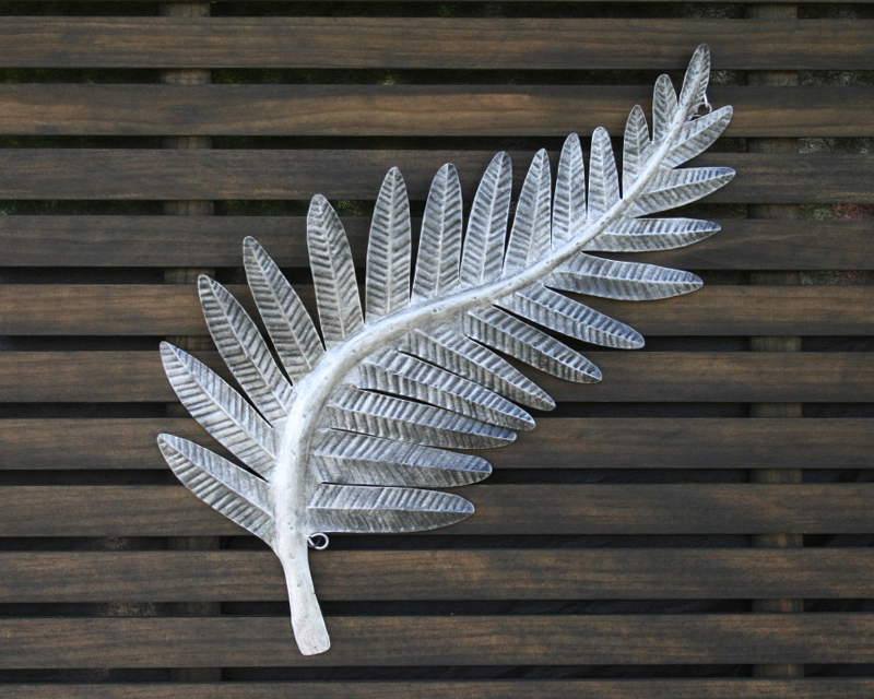 Metal silver fern