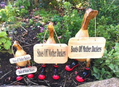 Duck Signs – Boots/Shoes Off…
