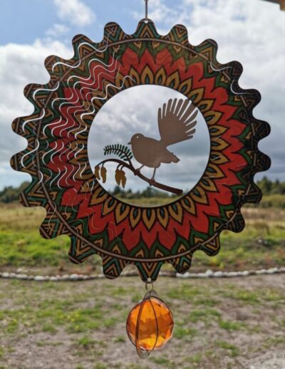 Coloured Fantail Wind Spinner