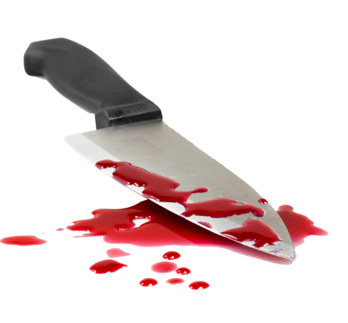 the serial killer's lair bloody knife