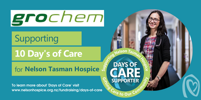 Grochem – Supporting 10 Days Of Care For Nelson Tasman Hospice And The Horticulture Community.