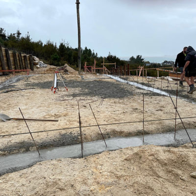 Engineered retaining walls and architectural design house build at Kaiteriteri