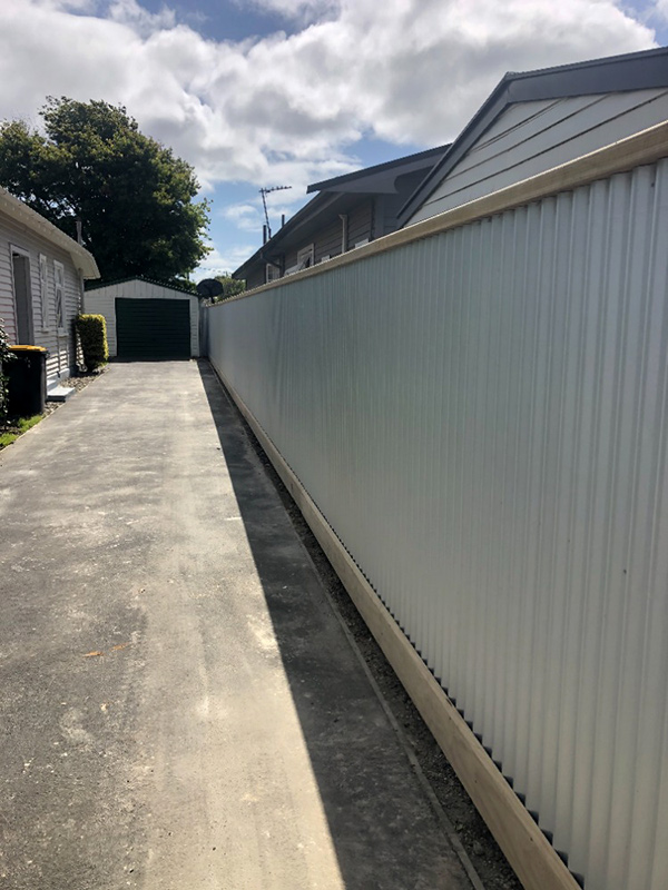 Bent Built Tin Fence