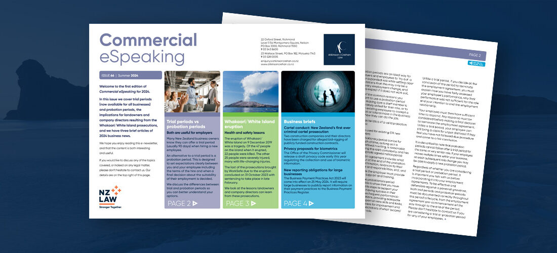 Legal and property news newsletter New Zealand