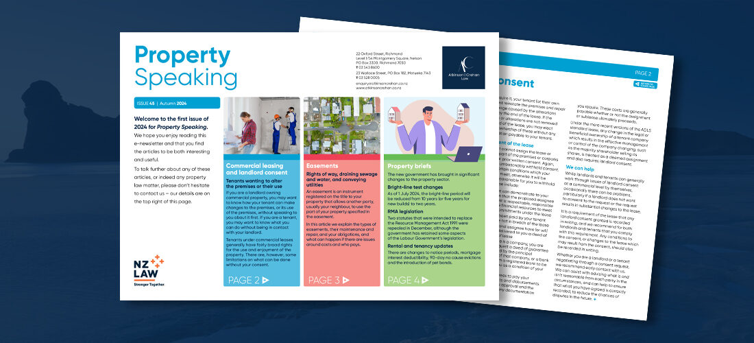 Legal and property news newsletter New Zealand