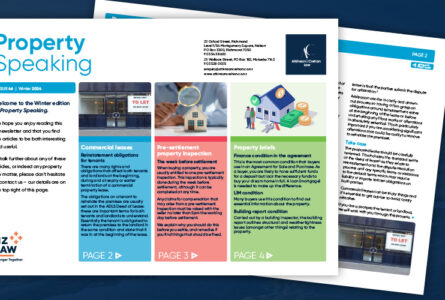 Property Law News Publication On Blue Background