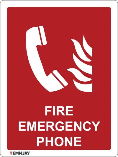 Workplace Safety Signs - Emmjay - Fire Emergency Phone Sign