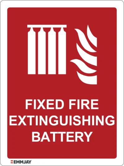 Workplace Safety Signs - Emmjay - Fixed Fire Extinguishing Battery Sign