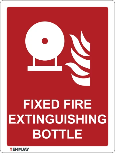 Workplace Safety Signs - Emmjay - Fixed Fire Extinguishing Bottle Sign