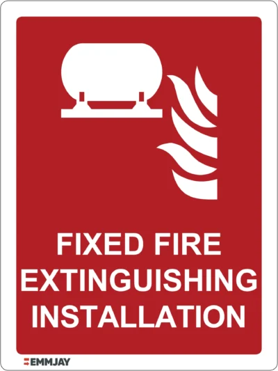 Workplace Safety Signs - Emmjay - Fixed Fire Extinguishing Installation Sign