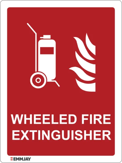 Workplace Safety Signs - Emmjay - Wheeled Fire Extinguisher Sign