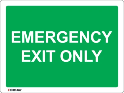 Workplace Safety Signs - Emmjay - Emergency Exit Only Sign