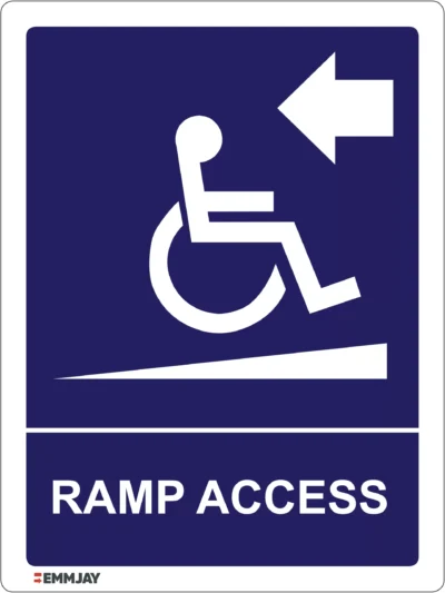 Workplace Safety Signs - Emmjay - Ramp access to the left Sign