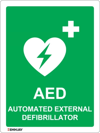 Workplace Safety Signs - Emmjay - AED - Automated External Defibrillator Sign