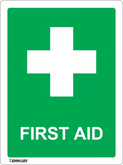 Workplace Safety Signs - Emmjay - First Aid with Cross Sign