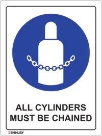 EGL 0316 Mandatory – All Cylinders Must Be Chained Sign