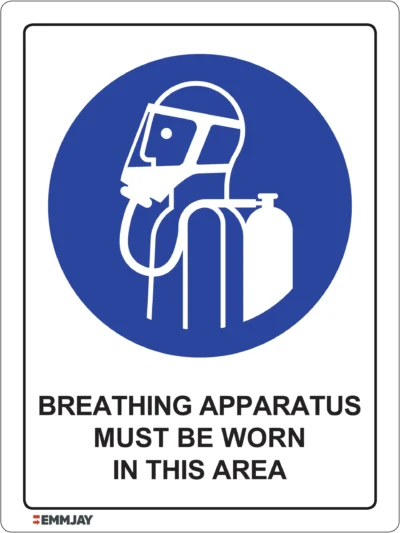 Workplace Safety Signs - Emmjay - Breathing Apparatus Must be Worn in this Area Sign