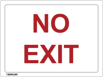 Workplace Safety Signs - Emmjay - No Exit Sign