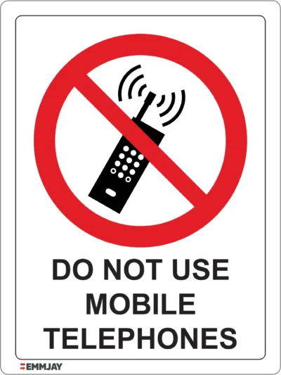 Workplace Safety Signs - Emmjay - Prohibition - Do not use mobile telephones Sign