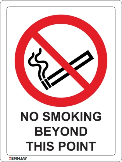 Workplace Safety Signs - Emmjay - Prohibition - No smoking beyond this point Sign