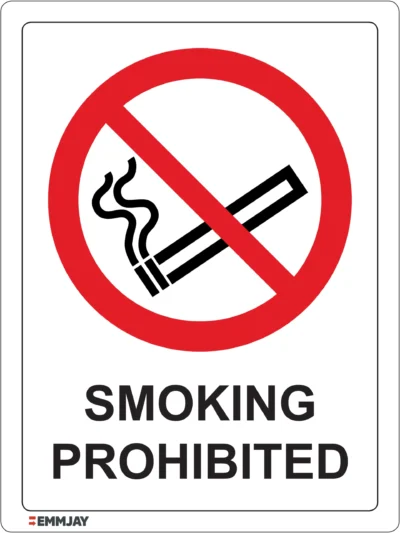 Workplace Safety Signs - Emmjay - Prohibition - Smoking Prohibited Sign