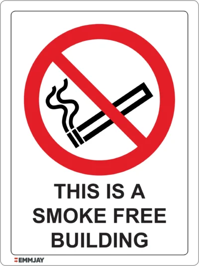 Workplace Safety Signs - Emmjay - Prohibition - This is a smoke free building Sign
