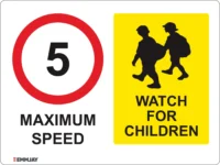 EGL 0653 School Sign – Max Speed 5 – Watch for Children Sign