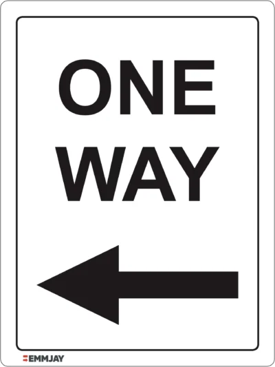 Workplace Safety Signs - Emmjay - One Way Going Left Sign