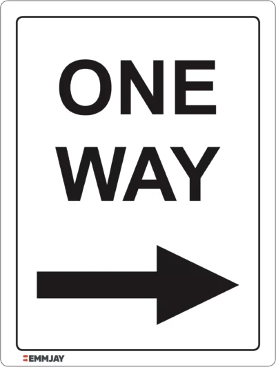 Workplace Safety Signs - Emmjay - One Way Going Right Sign