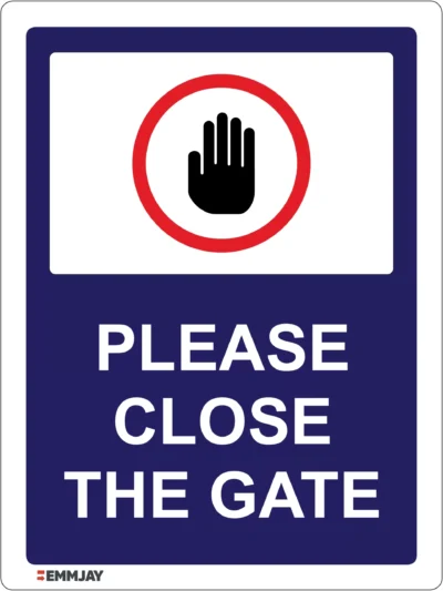 Workplace Safety Signs - Emmjay - Please close the gate Sign