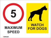 EGL 0681 School Sign – Max Speed 5 Watch for Dogs variant 2 Sign