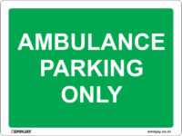 EGL 0164 Information – Ambulance Parking Only Sign