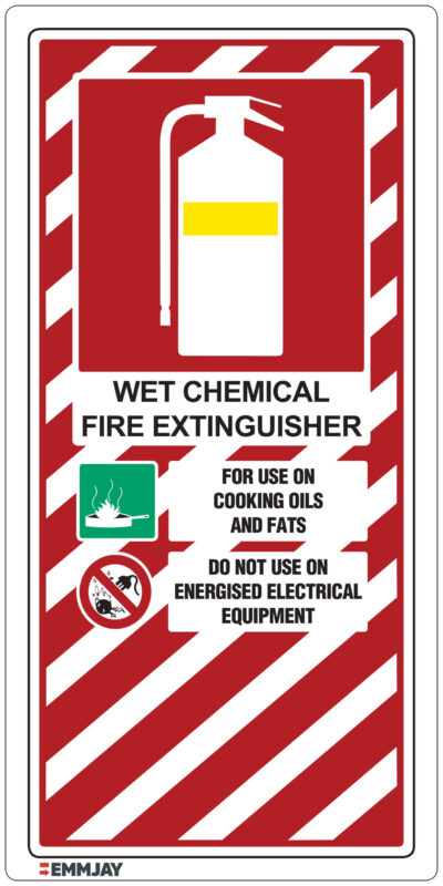 Workplace Safety Signs - Emmjay - Fire Extinguishers - Wet Chemical