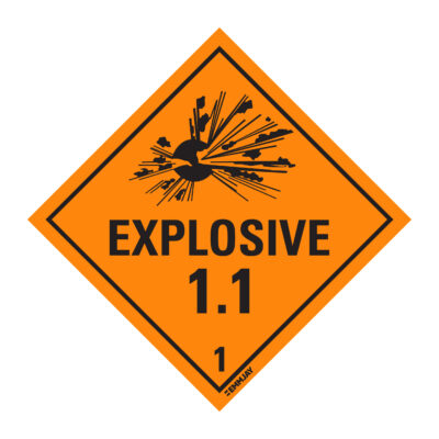 Workpalce Safety Signs - Emmjay - Explosive 1.1 1 Sign