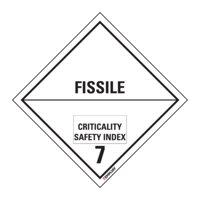 Workpalce Safety Signs - Emmjay - Fissile Critically Safety Index 7 Sign