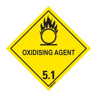 Workpalce Safety Signs - Emmjay - Oxidising Agent 5.1 Sign