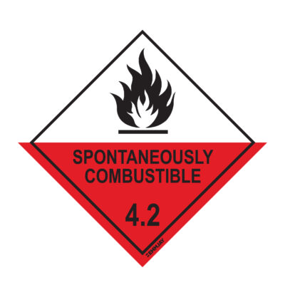 Workpalce Safety Signs - Emmjay - Spontaneously Combustible 4.2 Sign