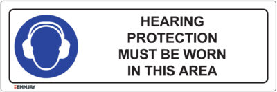 Workpalce Safety Signs - Emmjay - Hearing Protection Must Be Worn In This Area Sign