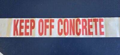 EGL 5007 Keep Off Concrete White Barrier Tape - Image 3