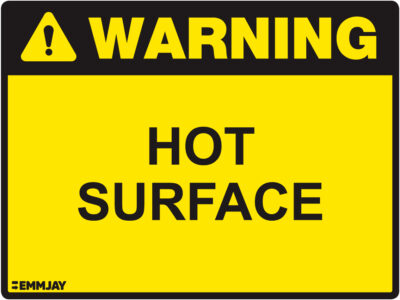 Workpalce Safety Signs - Emmjay - Warning Hot Surface Sign