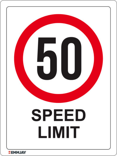 Workpalce Safety Signs - Emmjay - 50 Speed Limit Sign