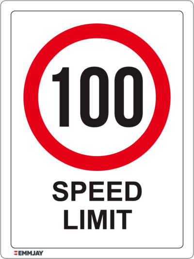 Workpalce Safety Signs - Emmjay - 100 Speed Limit Sign