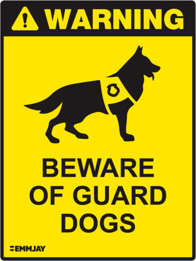 EGL 1021 Warning - Beware of Guard Dogs Sign