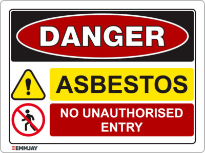 EGL 1057 Danger - Asbestos - No Unauthorised Entry Sign