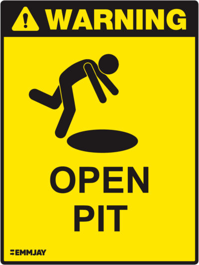 EGL 1060 Warning - Open Pit Sign