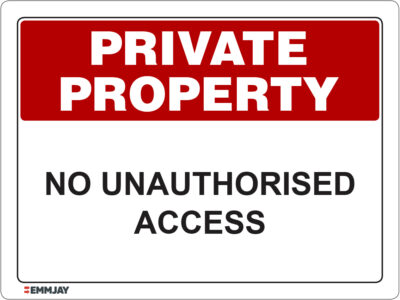 EGL 1127 Private Property - No Unauthorised Access Sign
