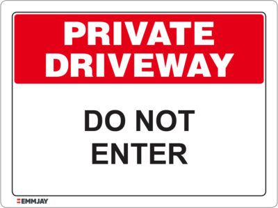 EGL 1158 Private Driveway - Do not Enter Sign
